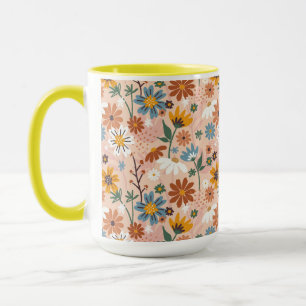 Handgemalt Blumenmuster-23136 Tasse