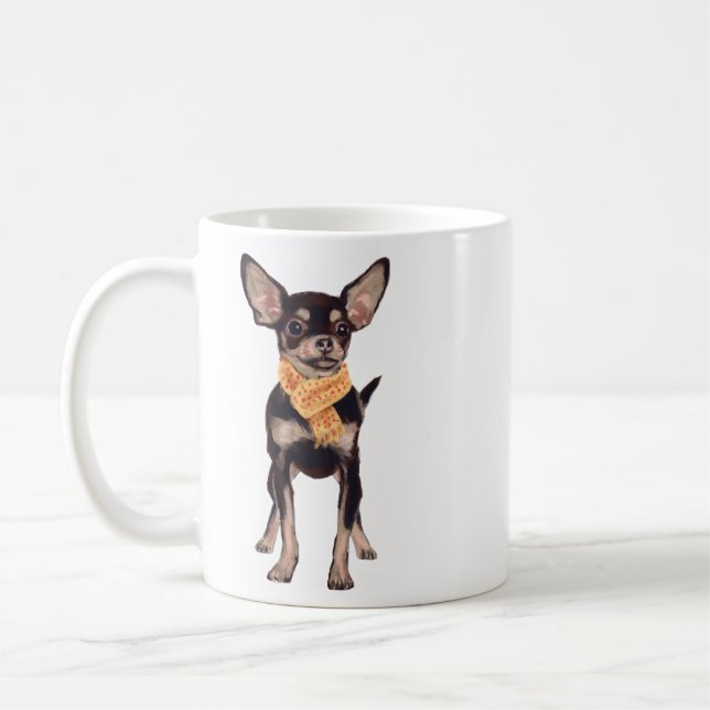 Handgemalt Charming Chihuahua Dog Kaffeetasse (Links)