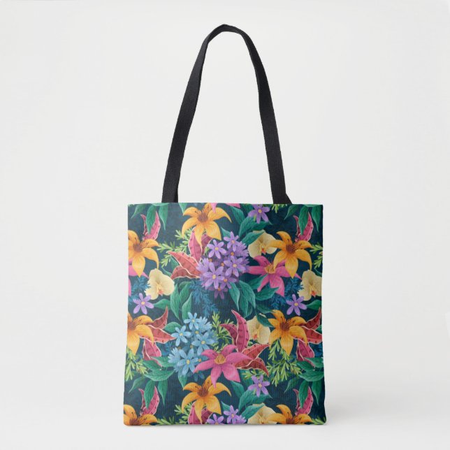 Handgemalt Exotic Floral Muster (Vorderseite)