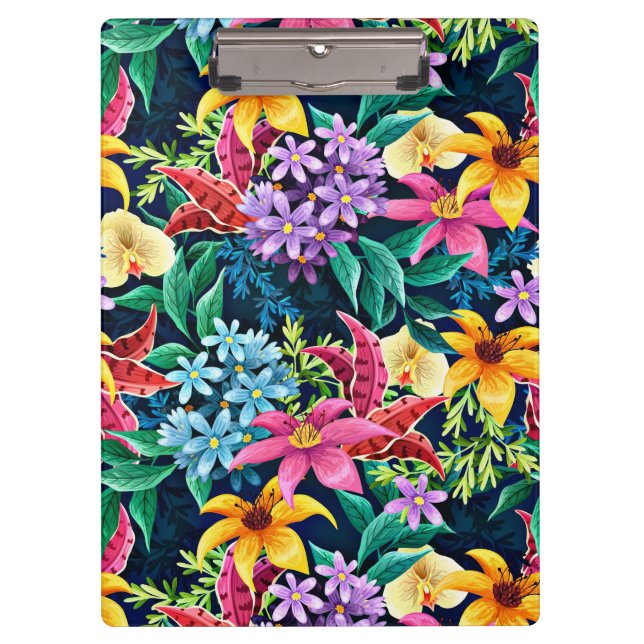 Handgemalt Exotic Floral Pattern-23001 Klemmbrett (Vorderseite)
