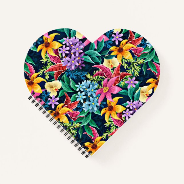 Handgemalt Exotic Floral Pattern-23001 Notizbuch (Vorderseite)