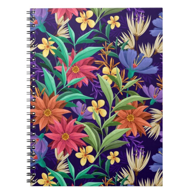 Handgemalt Exotic Floral Pattern-2310 Notizblock (Vorderseite)
