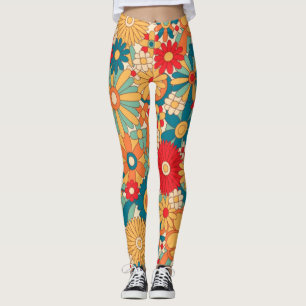 Handgemalt florales Elegant Design Leggings