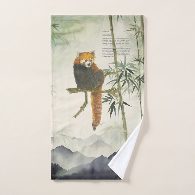 Handgemalt gefährdeter Roter Panda Handtuch (Handtuch)