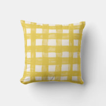 Handgemalt Gingham Throw Kissen