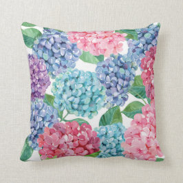Handgemalt Hydrangea Blütenblumenpilz Kissen