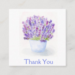 Handgemalt Loose Wasserfarbe Lavender DANK Begleitkarte