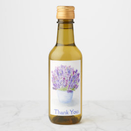 Handgemalt Loose Wasserfarbe Lavender DANK Weinetikett