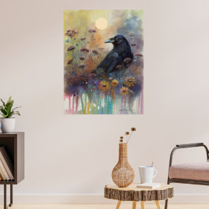 Handgemalt mit Wildblumen Poster