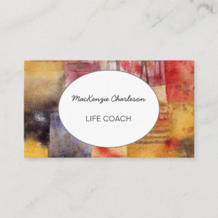 Handgemalt moderne Wasserfarbe Abstrakt geometrisc Visitenkarte