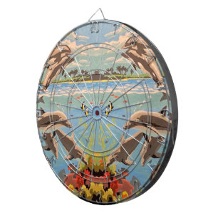 Handgemalt nach Anzahl   Geliebte Delphine   Dartscheibe