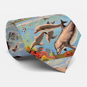 Handgemalt nach Anzahl   Geliebte Delphine   Krawatte