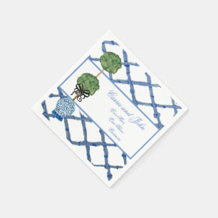 Handgemalt Topiary Chinoiserie Ginger Jar Jars   Serviette