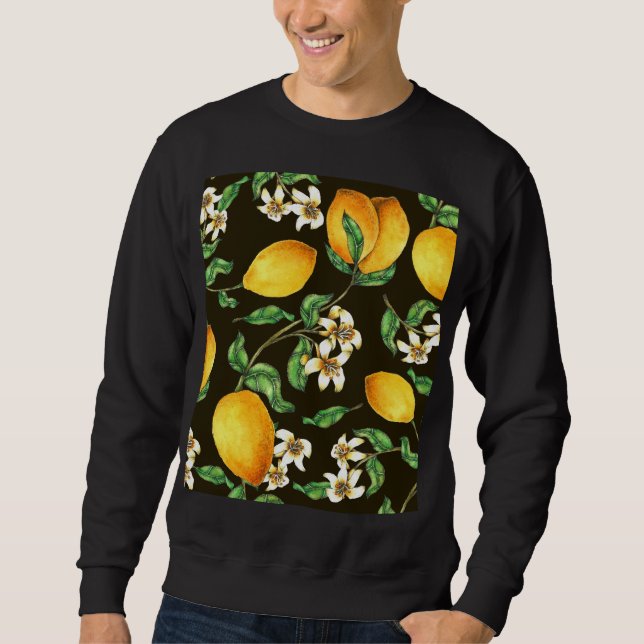 Handgemalt Wasserfarben-Muster Sweatshirt (Vorderseite)