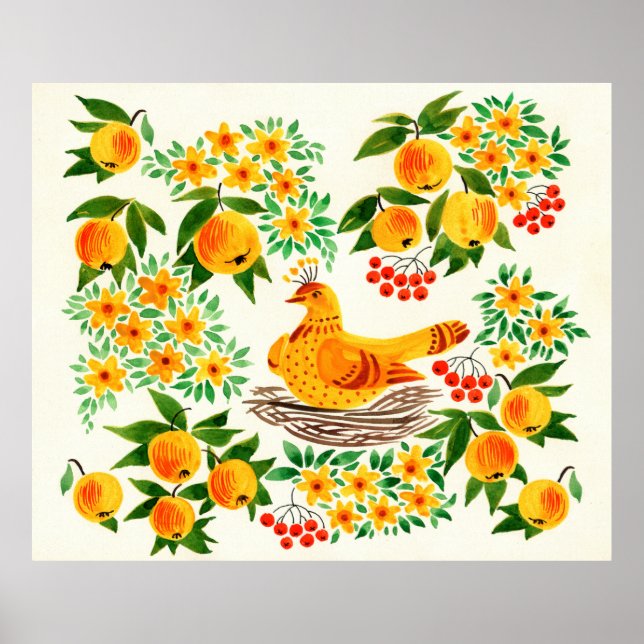 handgemalte Abbildung: Turtledove Poster (Vorne)