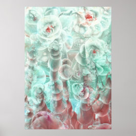 Handgemalte abstrakte Blumenkunst Poster
