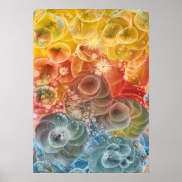 Handgemalte abstrakte Energie-Farbexplosion-Kunst Poster