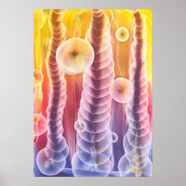 Handgemalte abstrakte Fantasie-Kunstwerke Poster