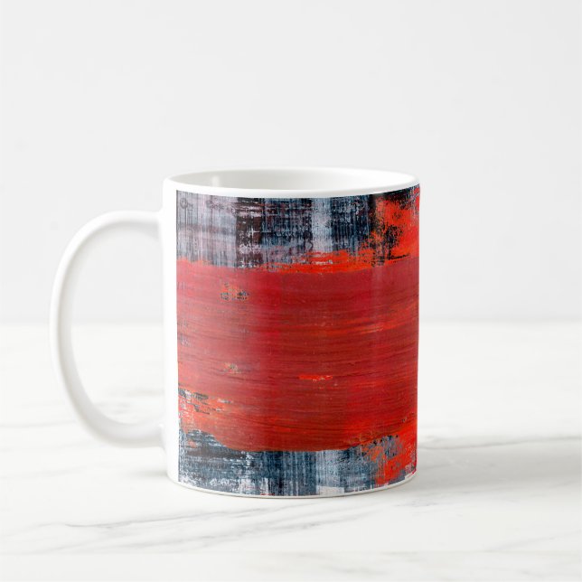  handgemalte abstrakte Hintergrundkunst, abstrakt, Kaffeetasse (Links)