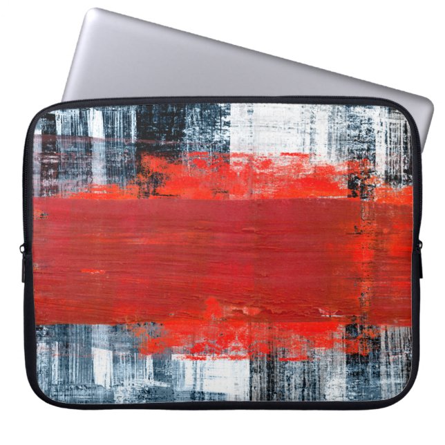 handgemalte abstrakte Hintergrundkunst, abstrakt,  Laptopschutzhülle (Vorderseite)