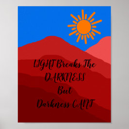 Handgemalte Berglandschaft Poster