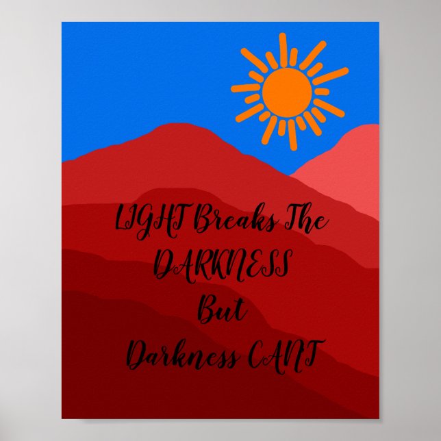 Handgemalte Berglandschaft Poster (Vorne)