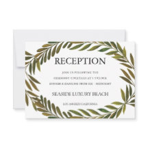 Handgemalte Blätter Empfang Card