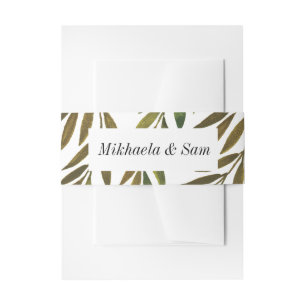 Handgemalte Blätter für Hochzeitsfeiern Einladungsbanderole