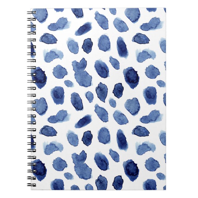 Handgemalte, blaue Aquarellsteine. Notizblock (Vorderseite)