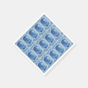 Handgemalte Blue Willow Toile Papierservietten