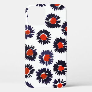 Handgemalte Blume, rot und blau. Case-Mate iPhone Hülle