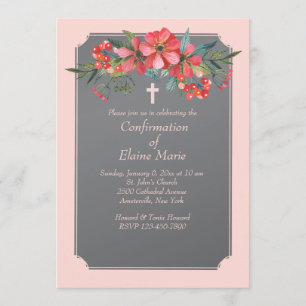 Handgemalte Blumen-Einladung Einladung