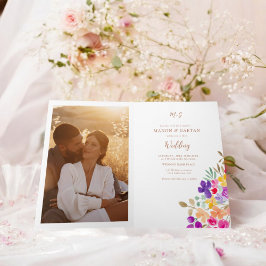 Handgemalte Blumenzwiebeln Foto in einem Einladung