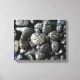 Handgemalte Boho Rocks von Julie Ann Stricklin Leinwanddruck