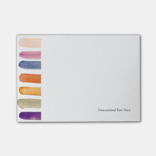 Handgemalte Bürstenanschläge des Aquarells, Fahn Post-it Klebezettel