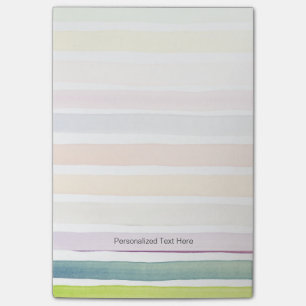 Handgemalte Bürstenanschläge des Aquarells, Fahn Post-it Klebezettel