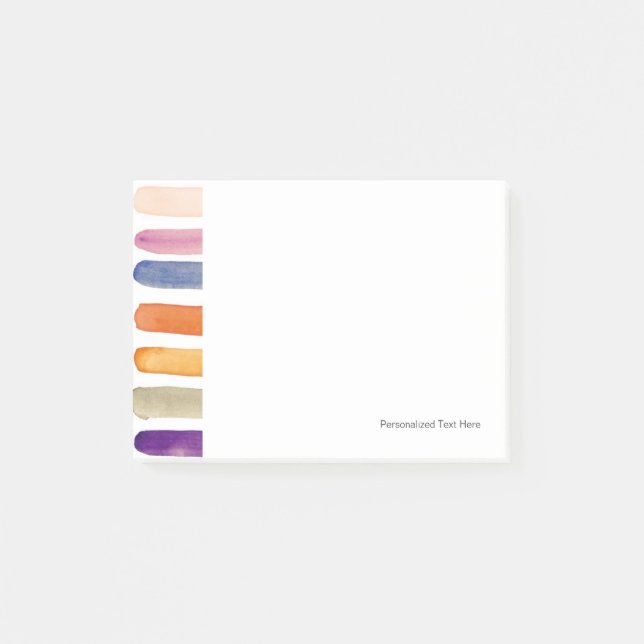 Handgemalte Bürstenanschläge des Aquarells, Fahnen Post-it Klebezettel (Vorderseite)
