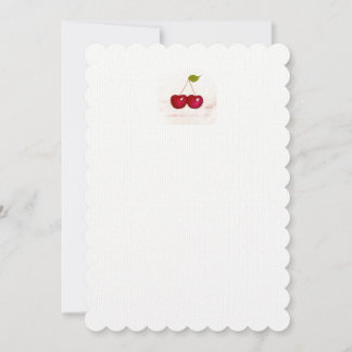 Handgemalte CHERRIES auf eleganten Papierböden Einladung