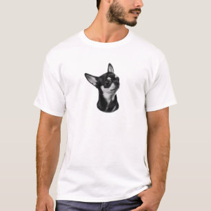 Handgemalte Chihuahua-Portrait T-Shirt