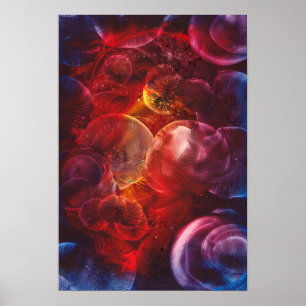 Handgemalte Deep-Space-Fantasy-Malerei Poster