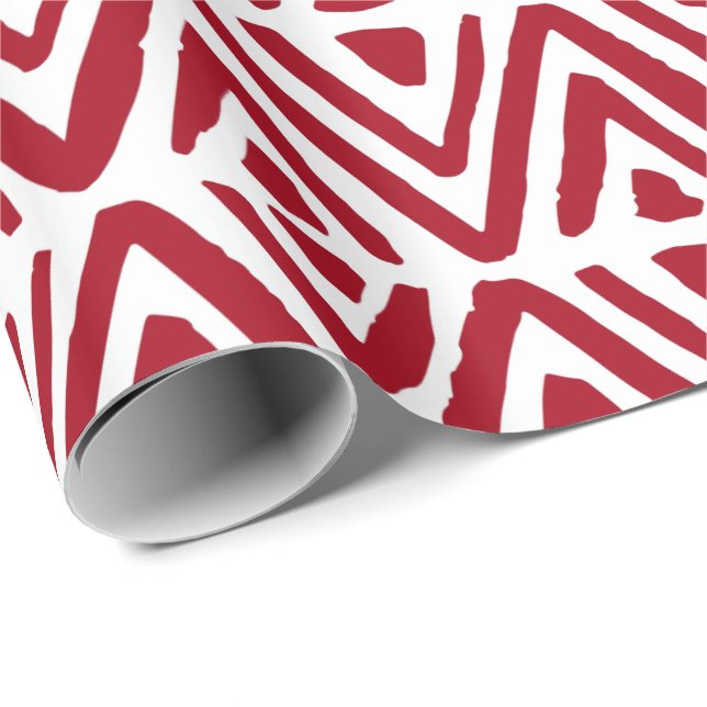 Handgemalte Dreiecke, Reihen von Diamanten Weihnac Geschenkpapier (Rolleneckpunkt)