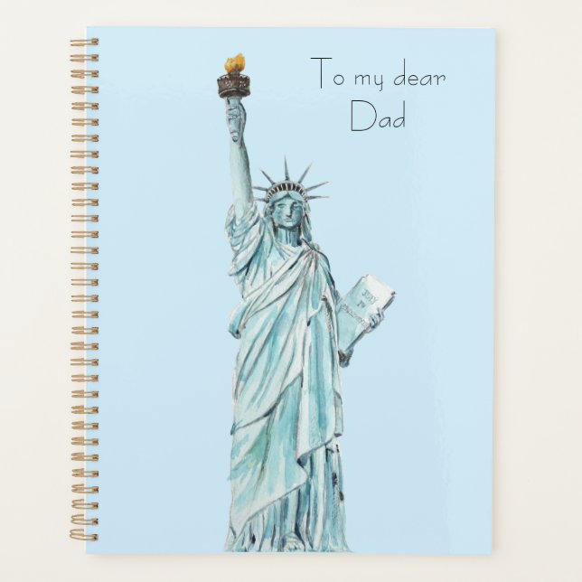 Handgemalte Freiheitsstatue Planer (Vorderseite)