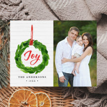 Handgemalte, fröhliche Holiday Wreath-Foto