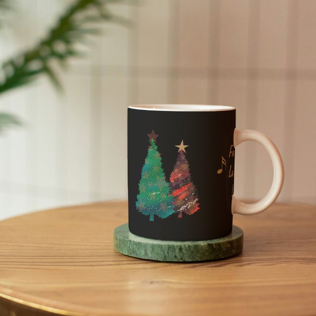 Handgemalte funkelnd Watercolor-Weihnachtsbäume Tasse (Von Creator hochgeladen)