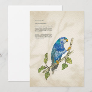 Handgemalte, gefährdete Lorikeet-Grußkarte Feiertagskarte