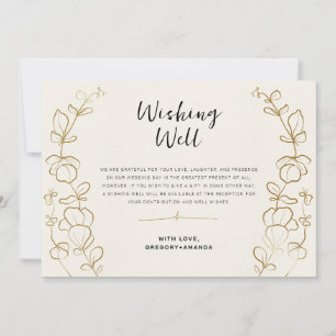 Handgemalte Gold-Blätter rahmen gut wollen Einladung