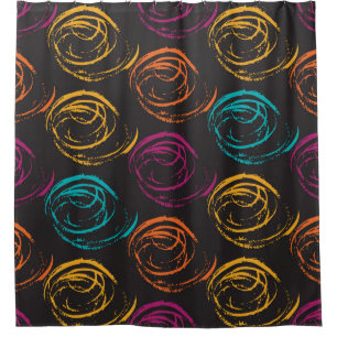 Handgemalte Grangenstruktur. geometrisches Farbele Duschvorhang