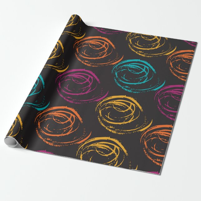 Handgemalte Grangenstruktur. geometrisches Farbele Geschenkpapier (Ungerollt)