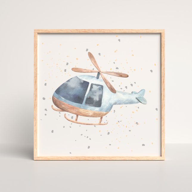 Handgemalte Helikopter Baby Boy Kinderzimmer Poste Poster (Von Creator hochgeladen)