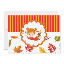 Handgemalte Herbst-Adorable-Girl